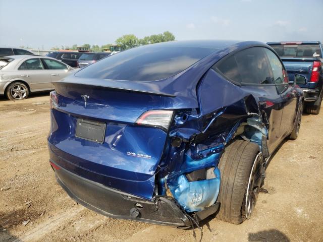 5YJYGDEF5MF252367 - 2021 TESLA MODEL Y أزرق صورة 4