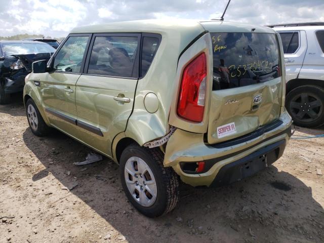 KNDJT2A53C7474621 - 2012 KIA SOUL GREEN photo 3