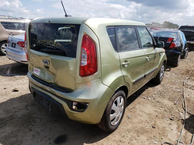 KNDJT2A53C7474621 - 2012 KIA SOUL GREEN photo 4