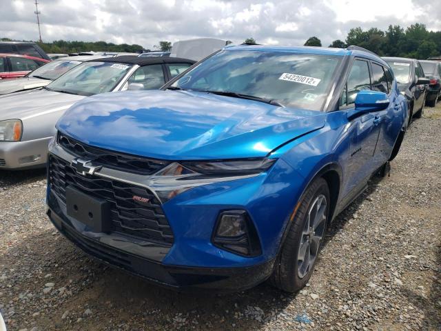 3GNKBKRS2MS527109 - 2021 CHEVROLET BLAZER RS BLUE photo 2