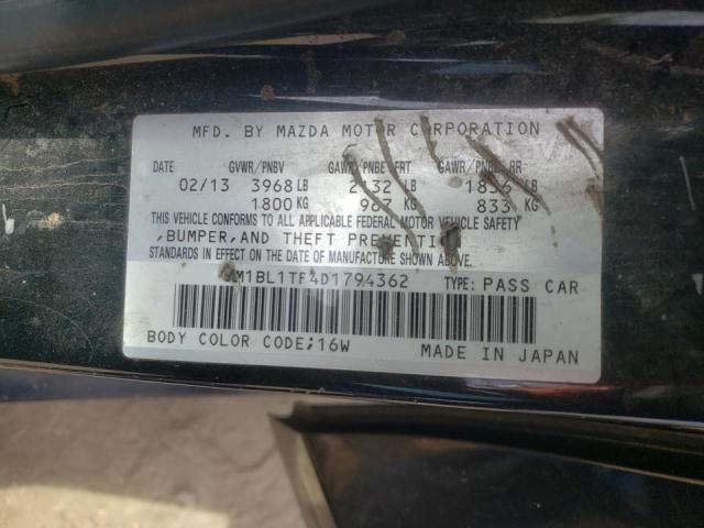 JM1BL1TF4D1794362 - 2013 MAZDA 3 I GRAY photo 10