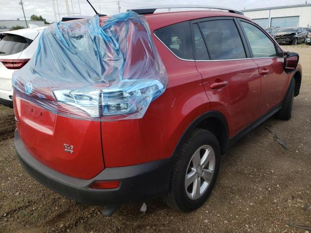 JTMRFREV5EJ007512 - 2014 TOYOTA RAV4 XLE RED photo 4