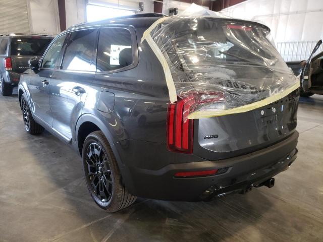 5XYP3DHC2NG278198 - 2022 KIA TELLURIDE GRAY photo 3