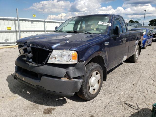 1FTRF12235NB22453 - 2005 FORD F150 BLUE photo 2