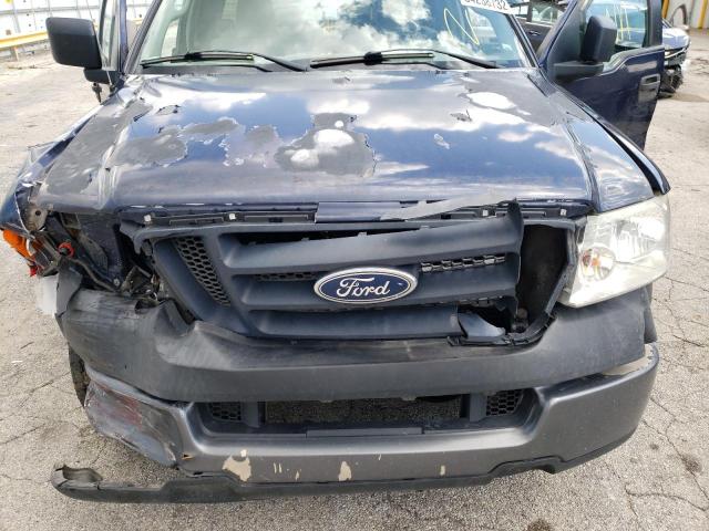 1FTRF12235NB22453 - 2005 FORD F150 BLUE photo 7