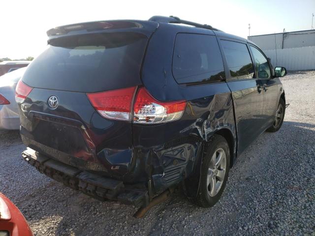 5TDKK3DC6BS038390 - 2011 TOYOTA SIENNA LE BLUE photo 4