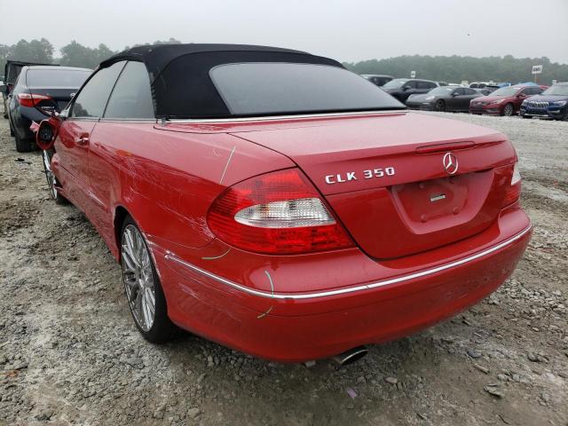 WDBTK56F97T079448 - 2007 MERCEDES-BENZ CLK 350 RED photo 3