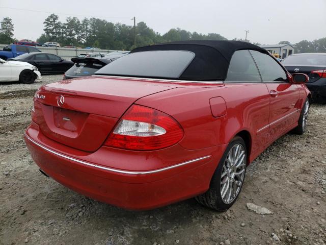 WDBTK56F97T079448 - 2007 MERCEDES-BENZ CLK 350 RED photo 4