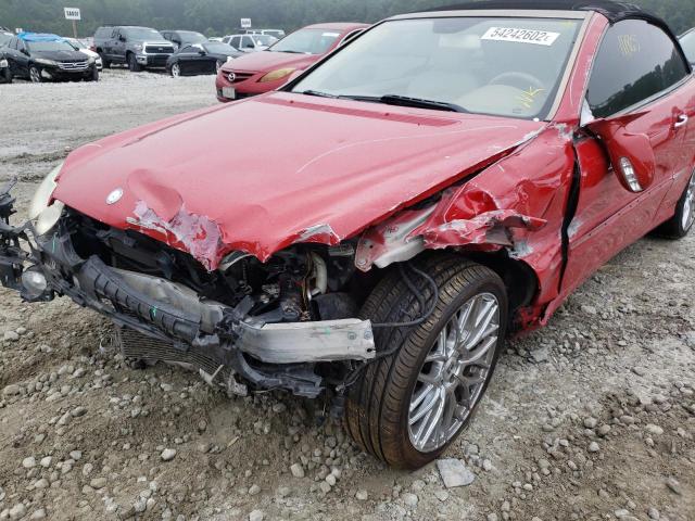 WDBTK56F97T079448 - 2007 MERCEDES-BENZ CLK 350 RED photo 9