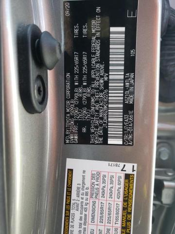 JTJDARBZ8M2182276 - 2021 LEXUS NX 300 BAS GRAY photo 10