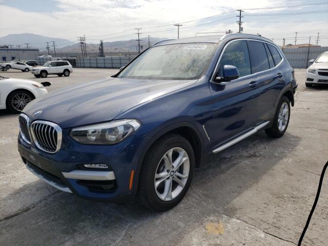 5UXTR7C55KLE97536 - 2019 BMW X3 SDRIVE3 BLUE photo 2