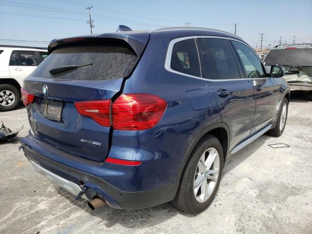 5UXTR7C55KLE97536 - 2019 BMW X3 SDRIVE3 BLUE photo 4