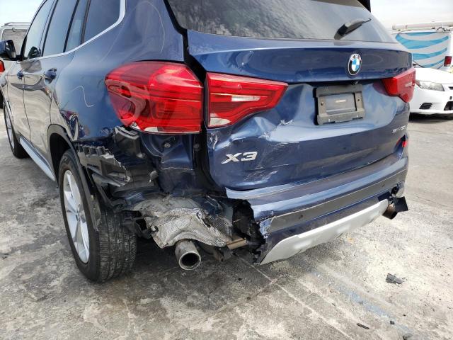 5UXTR7C55KLE97536 - 2019 BMW X3 SDRIVE3 BLUE photo 9