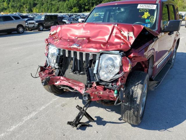 1J4PN5GK6BW518838 - 2011 JEEP LIBERTY LI RED photo 9