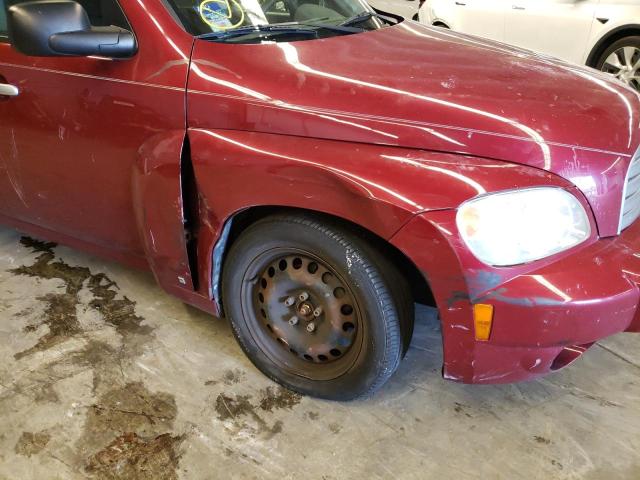 3GNDA13D87S619250 - 2007 CHEVROLET HHR LS BURGUNDY photo 9
