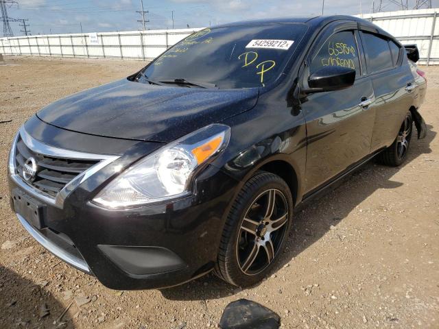 3N1CN7AP2KL857075 - 2019 NISSAN VERSA S BLACK photo 2