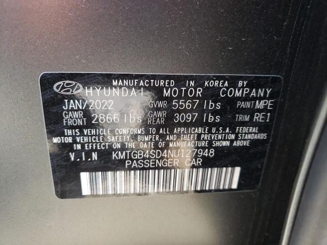 KMTGB4SD4NU127948 - 2022 GENESIS G80 SPORT CHARCOAL photo 10