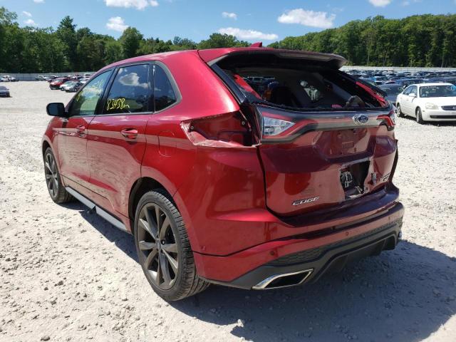 2FMTK4AP2FBB87948 - 2015 FORD EDGE SPORT RED photo 3