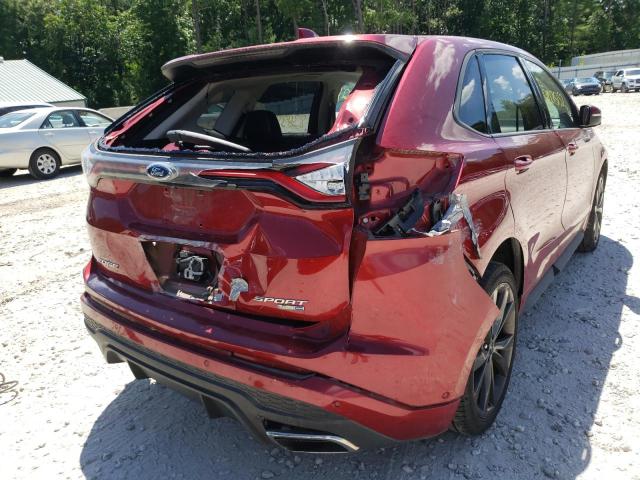 2FMTK4AP2FBB87948 - 2015 FORD EDGE SPORT RED photo 9