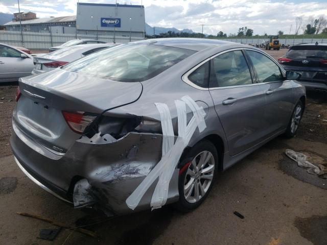 1C3CCCAB6FN724006 - 2015 CHRYSLER 200 LIMITE SILVER photo 4