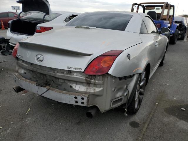 JTHFN48Y850070414 - 2005 LEXUS SC 430 SILVER photo 4