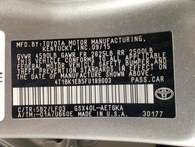 4T1BK1EB5FU189003 - 2015 TOYOTA AVALON XLE  photo 10