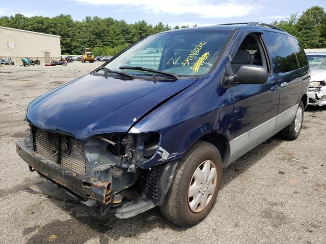 4T3ZF13C92U417343 - 2002 TOYOTA SIENNA LE BLUE photo 2