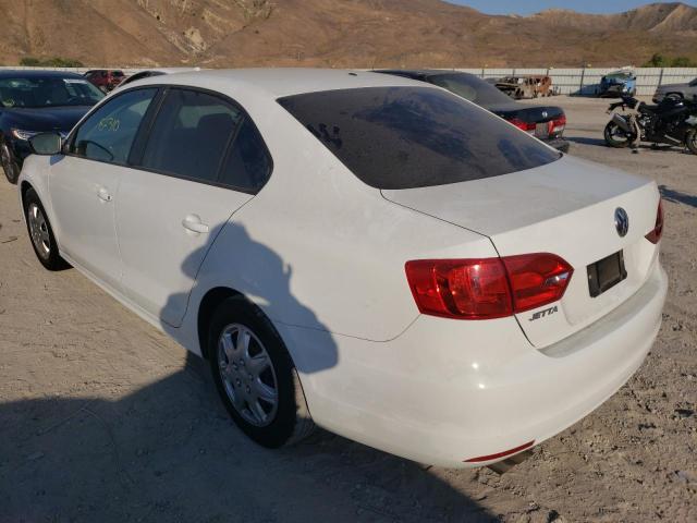 3VW2K7AJ7EM414235 - 2014 VOLKSWAGEN JETTA BASE 白色 照片 3