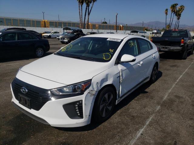 KMHC75LC4HU046555 - 2017 HYUNDAI IONIQ SEL WHITE photo 2