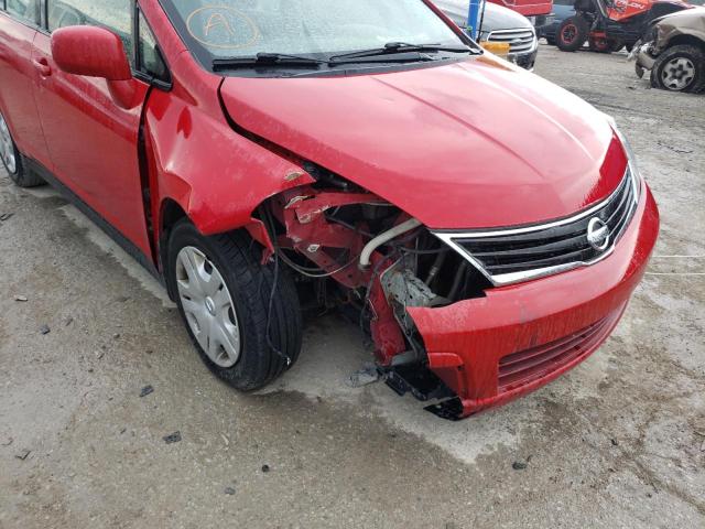 3N1BC1CP4CK247665 - 2012 NISSAN VERSA S RED photo 9