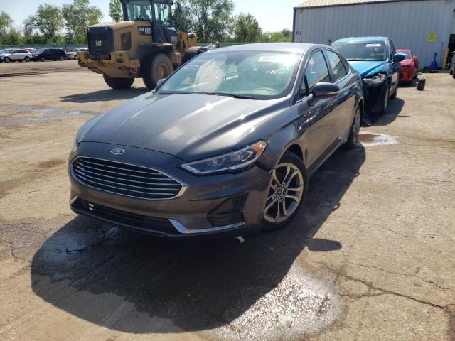 3FA6P0CD6LR177439 - 2020 FORD FUSION SEL GRAY photo 2