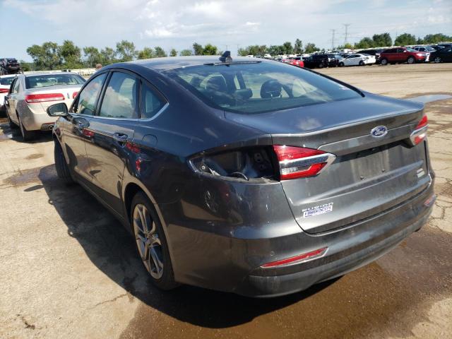 3FA6P0CD6LR177439 - 2020 FORD FUSION SEL GRAY photo 3