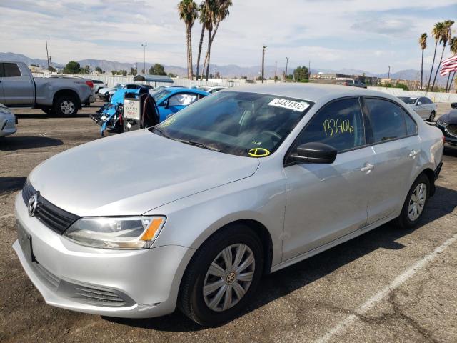3VW2K7AJ5EM392123 - 2014 VOLKSWAGEN JETTA BASE SILVER photo 2