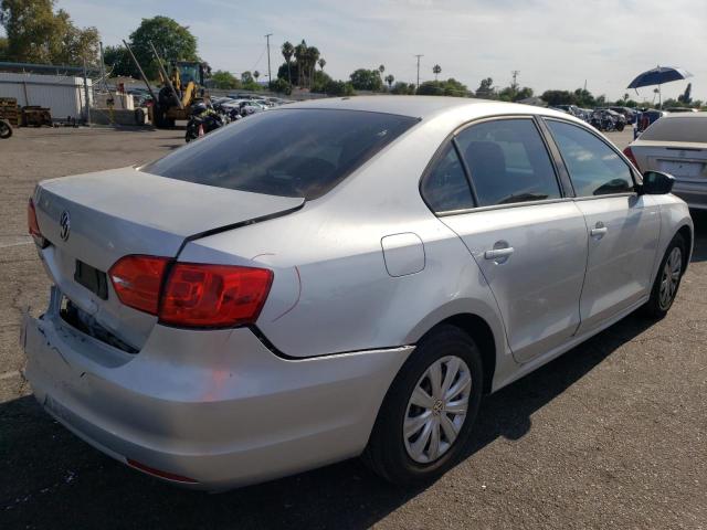3VW2K7AJ5EM392123 - 2014 VOLKSWAGEN JETTA BASE SILVER photo 4