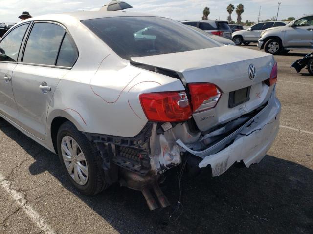 3VW2K7AJ5EM392123 - 2014 VOLKSWAGEN JETTA BASE SILVER photo 9