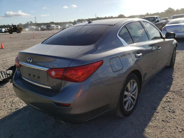 JN1BV7AR0FM423455 - 2015 INFINITI Q50 BASE GRAY photo 4