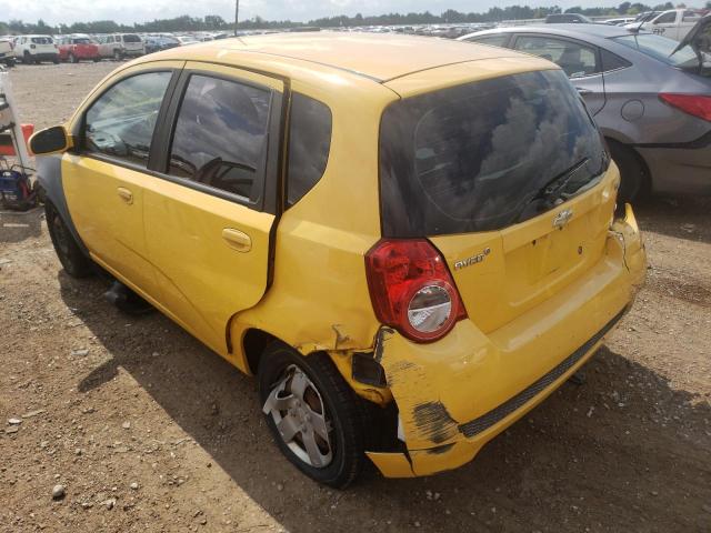 KL1TD6DE1AB136662 - 2010 CHEVROLET AVEO LS 黄色 照片 3