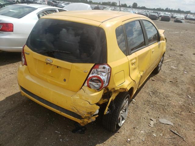 KL1TD6DE1AB136662 - 2010 CHEVROLET AVEO LS 黄色 照片 4