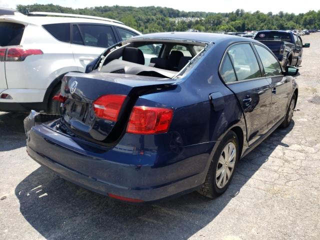 3VW1K7AJ8EM426972 - 2014 VOLKSWAGEN JETTA BLUE photo 4