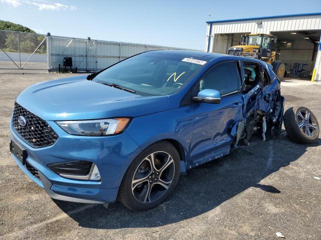 2FMPK4AP6LBA17668 - 2020 FORD EDGE ST BLUE photo 2