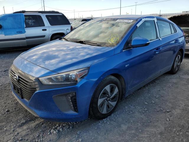 KMHC75LC3HU018844 - 2017 HYUNDAI IONIQ SEL BLUE photo 2