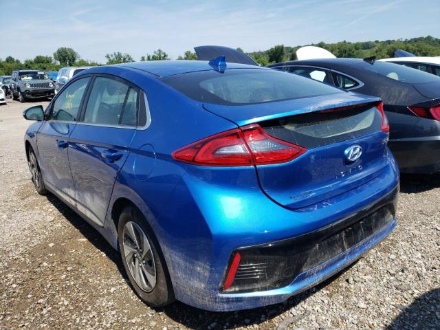 KMHC75LC3HU018844 - 2017 HYUNDAI IONIQ SEL BLUE photo 3