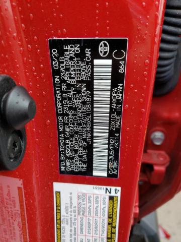 JTNKHMBX5L1081879 - 2020 TOYOTA C-HR XLE RED photo 10