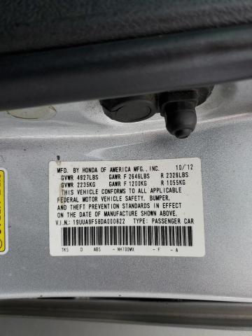 19UUA9F58DA000822 - 2013 ACURA TL TECH SILVER photo 10