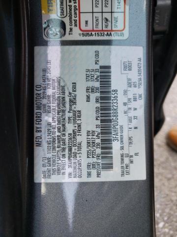 3FAHP0JG8BR233658 - 2011 FORD FUSION SEL  photo 10