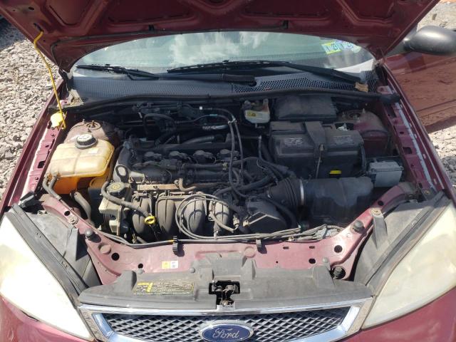 1FAHP34N97W241316 - 2007 FORD FOCUS ZX4 MAROON photo 7