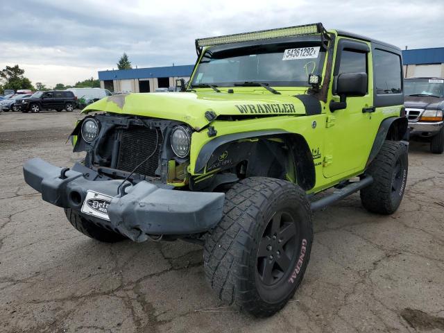 1C4AJWAG8GL296068 - 2016 JEEP WRANGLER S GREEN photo 2