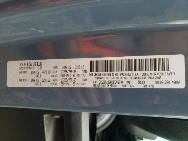 3C6URVJG0KE548744 - 2019 RAM PROMASTER BLUE photo 10