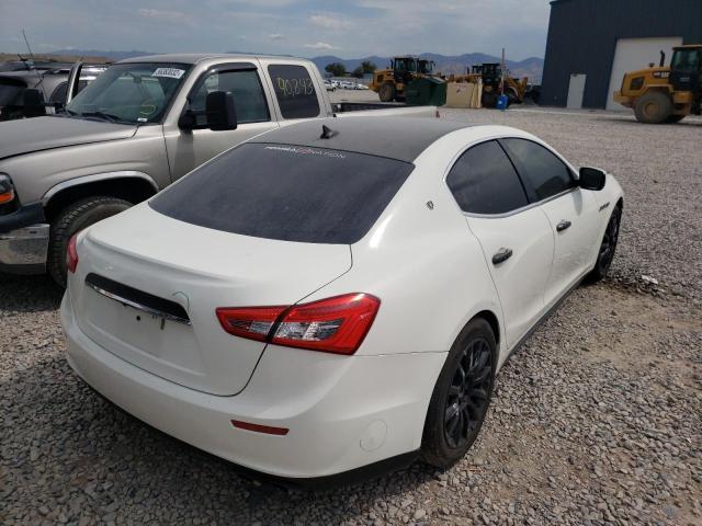 ZAM57XSA8E1105625 - 2014 MASERATI GHIBLI WHITE photo 4