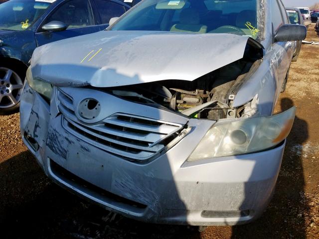 4T1BE46K17U011663 - 2007 TOYOTA CAMRY CE SILVER photo 9